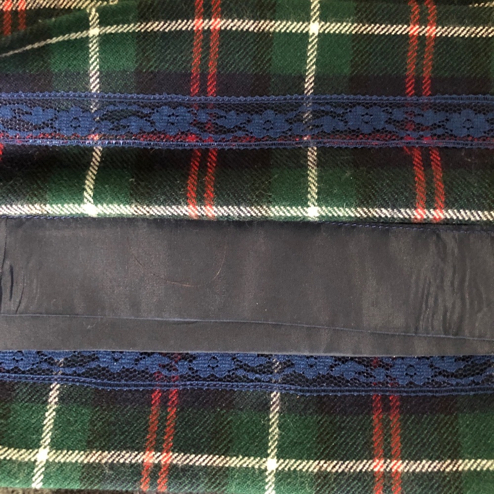Vintage 70’s Plaid Wool Skirt Excellent!! M - Picture 3 of 4